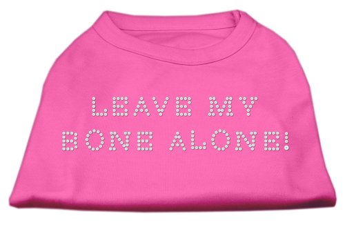 Mirage Leave My Bone Alone Haustier-Shirt, Strasssteine, XS, Hellrosa von Mirage Pet Products