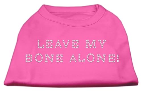 Mirage Leave My Bone Alone Haustier-Shirt, Strasssteine, XS, Hellrosa von Mirage Pet Products