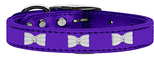 Mirage Manhattan Hundehalsband, hellblaue Steine, 40,6 cm, Weiß von Mirage Pet Products