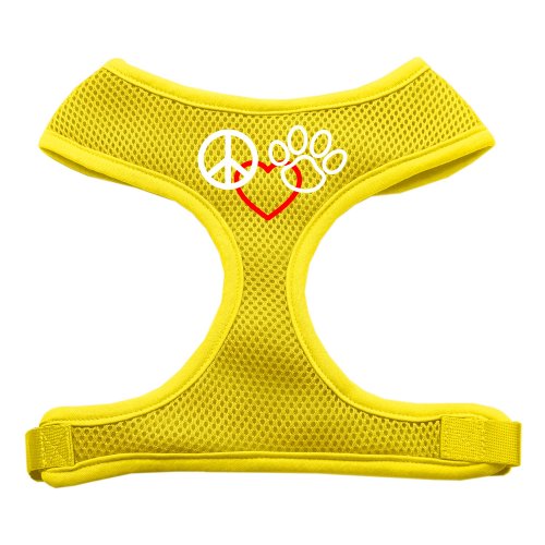 Mirage Hundegeschirr, mit Pfoten-Design, weiches Netzgewebe, groß, Gelb von Mirage Pet Products