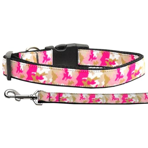 Mirage Pet Products Camo Nylon Halsband für Haustiere, groß, Rosa von Mirage Pet Products