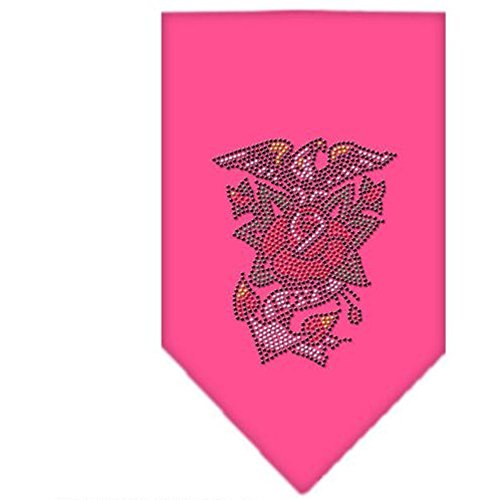 Mirage Bandana mit Adlerrosen, Strass, groß, Hellrosa von Mirage Pet Products