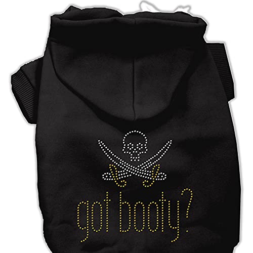 Mirage Pet Products Got Booty Strass-Hoodies, Größe XS, 20,3 cm, Schwarz von Mirage Pet Products