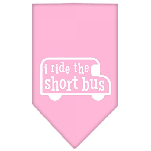 Mirage Pet Products Bandana mit Aufdruck I Ride The Short Bus, klein, Hellrosa von Mirage Pet Products