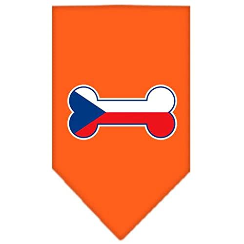 Mirage Pet Products Halstuch für Haustiere, Motiv Knochenflagge, Siebdruck, Größe L, Orange von Mirage Pet Products