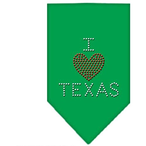 Mirage Pet Products I Heart Texas Halstuch, klein, Smaragdgrün von Mirage Pet Products
