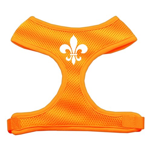 Mirage Pet Products Hundegeschirr, Fleur de Lis, weich, Netzgewebe, X-Large, Orange von Mirage Pet Products