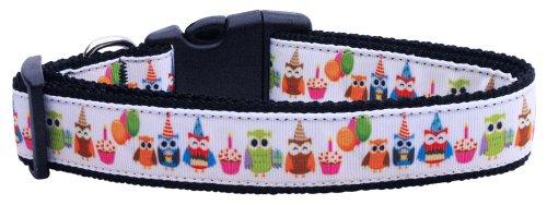 Mirage Pet Products Hundehalsband mit Eulenmotiv, Nylon, Größe M von Mirage Pet Products