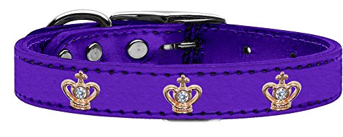 Mirage Pet Products Manhattan Hundehalsband, 30,5 cm, Schwarz mit Rauchsteinen von Mirage Pet Products