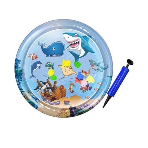 Aufblasbare Katzenkühlmatte mit Marine-Designs, fördert aktives Spielen, wasserdicht, für Haustierunterhaltung, aufblasbares Hunde-Kühlkissen von Mirweon