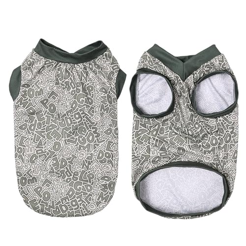 Kühlshirt für Hunde, V-Ausschnitt, atmungsaktives Gewebe für aktive Haustiere, heißes Wetter, Outdoor-Abenteuer, Strandspaziergänge, Farbe, große Kühlweste für Hunde von Mirweon