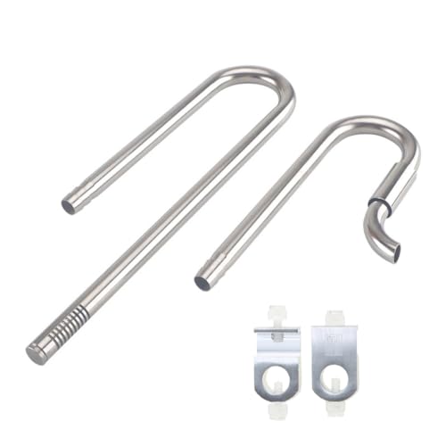 Mirweon Aquairum Edelstahl Skimmer Rohr für Tank Filter Rohre Filterzubehör Rohr Zufluss Aquarium Einlass Auslass Aquarium Pflanze von Mirweon