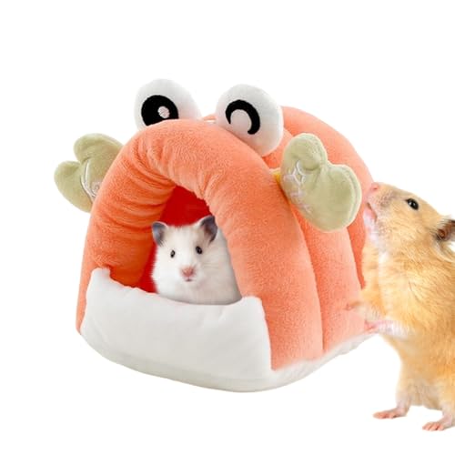 Misaakoeq Hamster Versteck,Unterschlupf Nagerhaus Kleintierheim - Vollständig abgedeckter, krebsförmiger Einstreuschuppen als Spiel- und Schlafbereich für Hamster, Chinchillas, Kaninchen, Rennmäuse von Misaakoeq