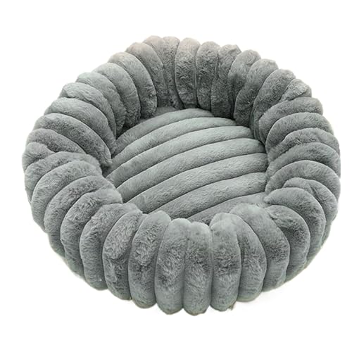 Misaakoeq Hund Donut Bett, Waschbare Kuschelige Runde Katzen Lounge, rutschfeste Plüsch Tier Sofa Für Büro Schlafzimmer Wohnzimmer Wohnung Boden Indoor Outdoor von Misaakoeq