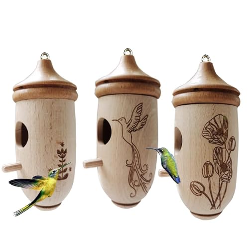 Misaakoeq Kolibri-Nisthaus, Kolibri-Haus zum Nisten | Vogelhaus aus - Garten-Vogelhütte, Kolibri-Haus, Kolibri-Hütte für draußen, drinnen, Zuhause, Gartenfenster Misaakoeq Kolibri-Nisthaus, Kolibri-Haus zum Nisten | Vogelhaus aus - Garten-Vogelhütte, Kolibri-Haus, Kolibri-Hütte für draußen, drinnen, Zuhause, Gartenfenster von Misaakoeq