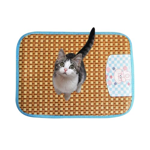 Misaakoeq Kühlkissen für Hunde, Haustierkühlkissen - Coole Pet Pad Isomatte | Rattan-Kühlmatte für Haustiere, Kühlmatte für Hunde, Haustierbettmatte, Kühlmatte für Katzen, rutschfest, für Hunde und Misaakoeq Kühlkissen für Hunde, Haustierkühlkissen - Coole Pet Pad Isomatte | Rattan-Kühlmatte für Haustiere, Kühlmatte für Hunde, Haustierbettmatte, Kühlmatte für Katzen, rutschfest, für Hunde und von Misaakoeq