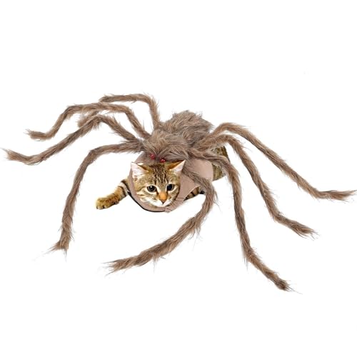 Misaakoeq Spinnen-Hundekleidung, Spinnenanzüge für Hunde, Pelziges Riesenspinnkostüm für Hund und Katze, Anziehzubehör, verstellbares Halloween-Haustierkostüm für Hunde und Katzen Misaakoeq Spinnen-Hundekleidung, Spinnenanzüge für Hunde, Pelziges Riesenspinnkostüm für Hund und Katze, Anziehzubehör, verstellbares Halloween-Haustierkostüm für Hunde und Katzen von Misaakoeq