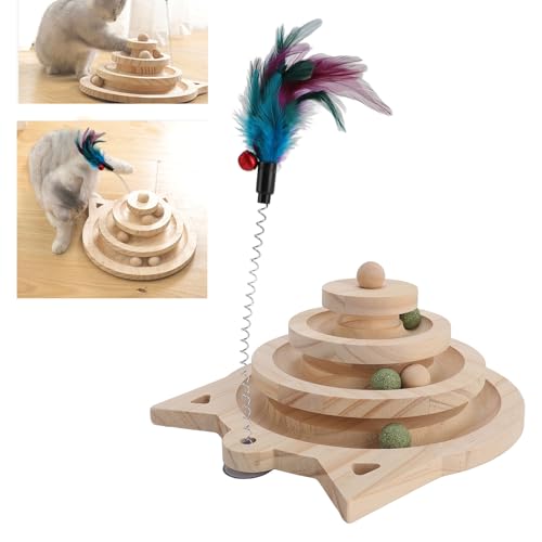 Miskall Cat Toy Roller,4-Level Turntable,Three Colorful Balls and Bell Ball, Reduce Boredom,Cat Scratching Playing Miskall Cat Toy Roller,4-Level Turntable,Three Colorful Balls and Bell Ball, Reduce Boredom,Cat Scratching Playing von Miskall