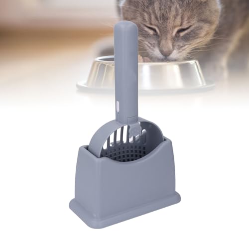 Miskall Katzenstreu Scoop, Electric Cat Müll -Schaufel, Starke vibrierende, leise Betrieb, Metallstreu -Schaufel mit tiefen Schaufel, tragbarer kabelloser Katzenstreu -Schaufel für Zuhause (Gray) von Miskall