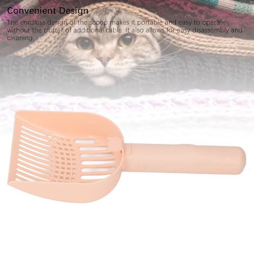 Miskall Katzenstreu Scoop, Electric Cat Müll -Schaufel, Starke vibrierende, leise Betrieb, Metallstreu -Schaufel mit tiefen Schaufel, tragbarer kabelloser Katzenstreu -Schaufel für Zuhause (Orange) von Miskall