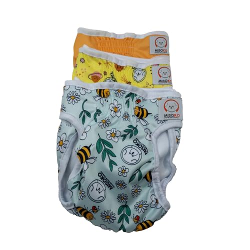 Misoko 3 Stück Wiederverwendbare Hundehosen, Fröhliches Design waschbare Hundewindeln, Hochsaugfähige, Auslaufsichere Hygienewickel, Perfekt für Welpentraining, Reisen & Zuhause, Sweet Dream, XL Misoko 3 Stück Wiederverwendbare Hundehosen, Fröhliches Design waschbare Hundewindeln, Hochsaugfähige, Auslaufsichere Hygienewickel, Perfekt für Welpentraining, Reisen & Zuhause, Sweet Dream, XL von Misoko&Co Champion's Choice