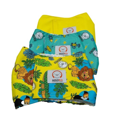 Misoko 3 Stück Wiederverwendbare Hundewindeln, Fröhliches Design, Waschbar, Hochsaugfähige, Auslaufsichere Hygienewickel für Welpentraining, Harninkontinenz, Reisen & Zuhause, Holidays, XXL Misoko 3 Stück Wiederverwendbare Hundewindeln, Fröhliches Design, Waschbar, Hochsaugfähige, Auslaufsichere Hygienewickel für Welpentraining, Harninkontinenz, Reisen & Zuhause, Holidays, XXL von Misoko&Co Champion's Choice