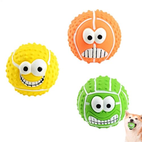 3 Stück Quietschender Hundeball Quietschendes Hundespielzeug Kauspielzeug Für Hunde Quietschball Für Große Und Kleine Hunde Interaktive Hundebälle Mit Quietscher Interaktive Hundebälle Zum Spielen 3 Stück Quietschender Hundeball Quietschendes Hundespielzeug Kauspielzeug Für Hunde Quietschball Für Große Und Kleine Hunde Interaktive Hundebälle Mit Quietscher Interaktive Hundebälle Zum Spielen von Missmisq