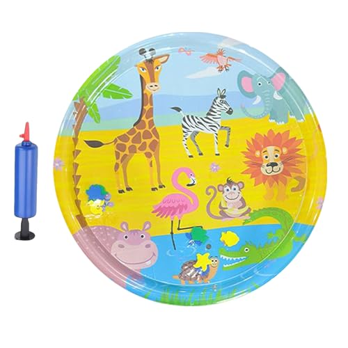 Missmisq Aufblasbares Haustierbett, Wassermatte für Katzen,Bunte Kinderspielmatte mit Inflator - Aufblasbare Haustiervorräte, lustiges interaktives Pad für Innenhof, Hinterhof, Rasen Missmisq Aufblasbares Haustierbett, Wassermatte für Katzen,Bunte Kinderspielmatte mit Inflator - Aufblasbare Haustiervorräte, lustiges interaktives Pad für Innenhof, Hinterhof, Rasen von Missmisq