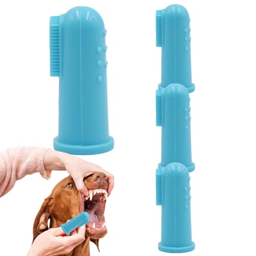 Missmisq Fingerbürste zur Reinigung der Hundezähne, Fingerzahnbürste für Hunde | Silikon-Katzenzahnbürste | Weiches und wiederverwendbares tragbares Katzenzahnputzset, Fingerbürste für von Missmisq