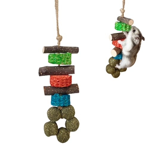 Missmisq Hamster Kauspielzeug Kaninchen Kauspielzeug Für Kleine Tiere Käfig Zubehör Naturholz Kaninchenspielzeug Backenzahnspielzeug Für Hamster Chinchilla Hasen Meerschweinchen von Missmisq