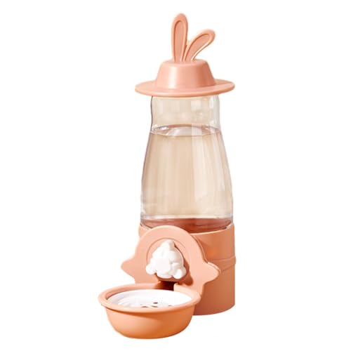 Missmisq Kaninchen-Wasserspender, Wasserflasche für Kaninchenkäfig | Hängender Kleintiertränke - Automatischer Wasserspender mit Schwerkraft, käfigfreundlich, tropffreier Wasserspender, 600 ml, für von Missmisq