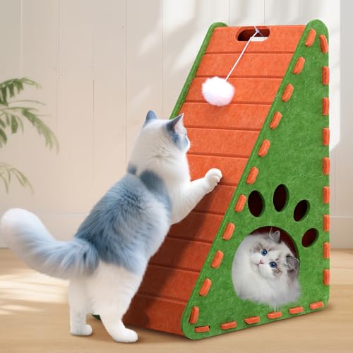3-in-1Kratzbrett Katze für Katzen Kratzen Spielen Ausruhen, Filz Dreieck Katzenhaus, Leicht zu Reinigen 3-in-1Kratzbrett Katze für Katzen Kratzen Spielen Ausruhen, Filz Dreieck Katzenhaus, Leicht zu Reinigen von Mittimiya