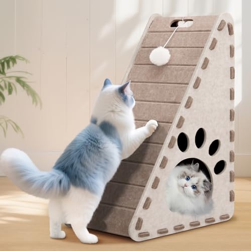 3-in-1Kratzbrett Katze für Katzen Kratzen Spielen Ausruhen, Filz Dreieck Katzenhaus, Leicht zu Reinigen 3-in-1Kratzbrett Katze für Katzen Kratzen Spielen Ausruhen, Filz Dreieck Katzenhaus, Leicht zu Reinigen von Mittimiya