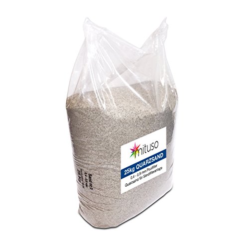 mituso Quarzsand, Filtersand, Körnung 0,4-0,8mm, Aquariumsand, (1 x 25kg) von mituso