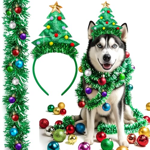 Hunde-Weihnachtsoutfit - DIY Hund Weihnachtskostüm für kleine/mittelgroße/große Hunde, Weihnachten Hundekleidung mit Stirnband, Band und Ball Dekorationen, niedliche Hundekostüme Kleidung für Hunde-Weihnachtsoutfit - DIY Hund Weihnachtskostüm für kleine/mittelgroße/große Hunde, Weihnachten Hundekleidung mit Stirnband, Band und Ball Dekorationen, niedliche Hundekostüme Kleidung für von Mity rain