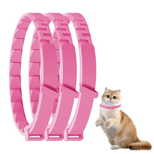 Miunpri 3pcs Beruhigungshalsband für Hunde Rosa Anti-Angst-Halsband mit natürlichen Pheromonen mit Einstellbarer Größe,Sichere und wasserdichte Pheromone Katzenhalsbänder Miunpri 3pcs Beruhigungshalsband für Hunde Rosa Anti-Angst-Halsband mit natürlichen Pheromonen mit Einstellbarer Größe,Sichere und wasserdichte Pheromone Katzenhalsbänder von Miunpri