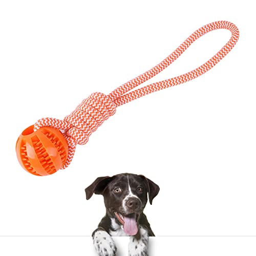 Schlagfestes, jagendes Hundespielzeug, das mit einem Seil isst und einen Kau spielt(Orange) von Mivanta