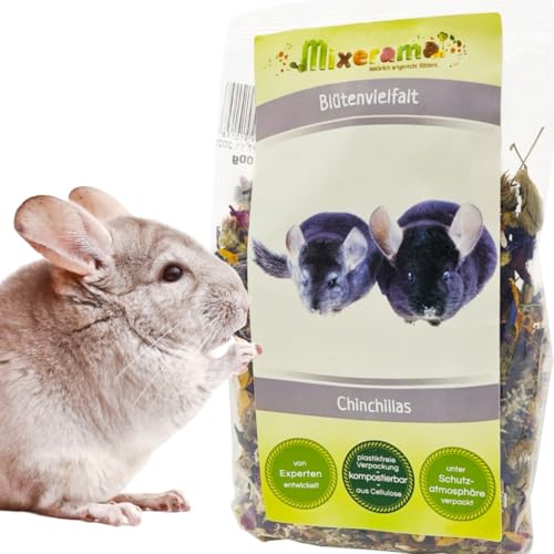 Mixerama Chinchillas Blütenvielfalt - getreidefreies Futter als Ergänzung für Chinchillas Größe 100 g von Mixerama