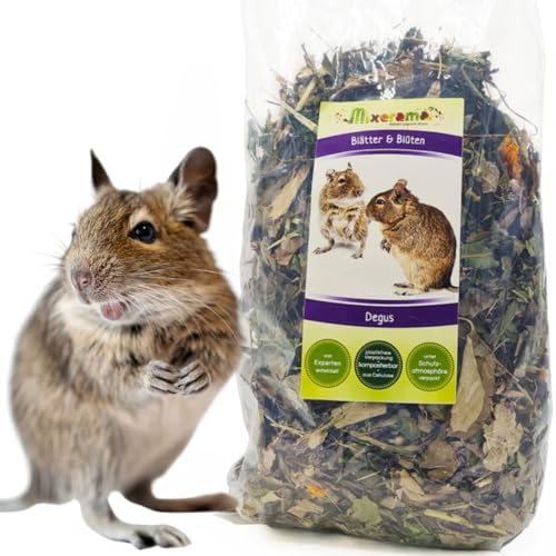 Mixerama Degus Blätter & Blüten - getreidefreies Futter für Degus ohne Pellets Alleinfutter von Mixerama