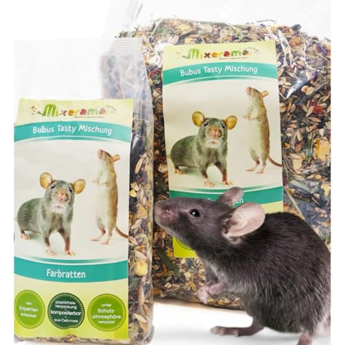 Mixerama Farbratten Bubus Tasty Mischung - artgerechtes natürliches Rattenfutter ohne Pellets - Alleinfutter Mixerama Farbratten Bubus Tasty Mischung - artgerechtes natürliches Rattenfutter ohne Pellets - Alleinfutter von Mixerama