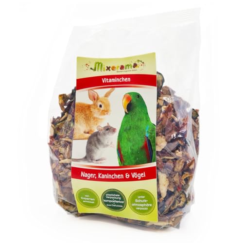 Mixerama Vitaminchen - artgerechtes Futter als Topping für Ratten, Mäuse, Kaninchen, Meerschweinchen, Sittiche & Papageien Größe 500 g von Mixerama