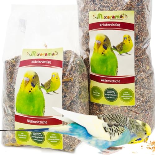 Mixerama Wellensittiche Kräutervielfalt - natürliches Futter für den Wellensittich mit extra Kräutern Sittichfutter Vogelfutter Mixerama Wellensittiche Kräutervielfalt - natürliches Futter für den Wellensittich mit extra Kräutern Sittichfutter Vogelfutter von Mixerama