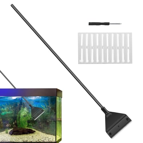 Mixnexorad Aquarium Scheuerbürste Für Glas - Scheibenreiniger Bürsten Reiniger - Schaber Reinigungswerkzeug mit ausziehbarem Griff für Terrarien Haustiere Küche Haushalt und Glasflächen von Mixnexorad