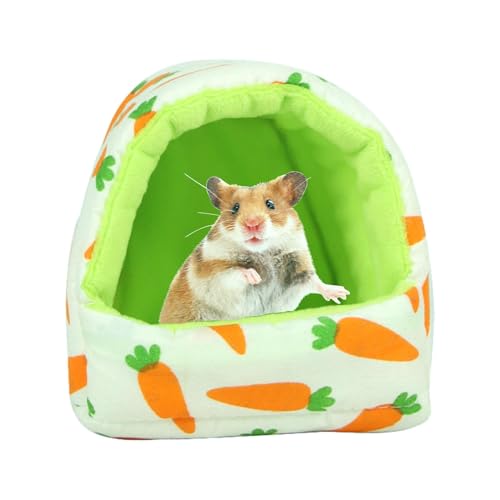 Mixnexorad Kleintierbett | Süßes halbgeschlossenes Hamsterversteck-Karottenmuster,Weiches Hamsterbett, langlebiges Hamsterhaus für Chinchilla, Hamster Mixnexorad Kleintierbett | Süßes halbgeschlossenes Hamsterversteck-Karottenmuster,Weiches Hamsterbett, langlebiges Hamsterhaus für Chinchilla, Hamster von Mixnexorad