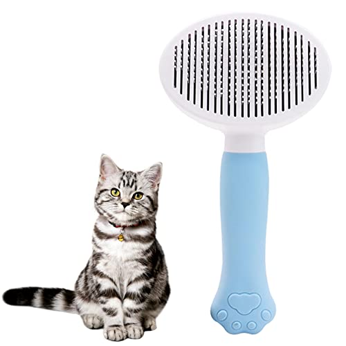 Mixoro Fellpflegebürste für Haustiere, Reinigungsbürste für Haustierausrüstung mit glattem Griff für Chat-Hunde-Haarausfall-Tools, Chat-Hunde-Massagebürste von Mixoro