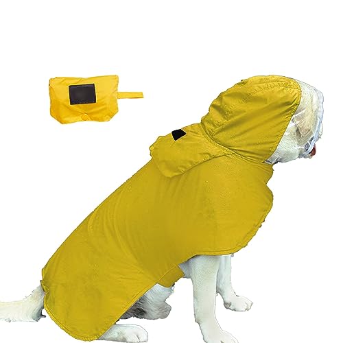 Mixoro Portale Reflektierender Streifen mit em Hunde-Regenmantel, Outdoor-Haustier-Poncho(HL) von Mixoro