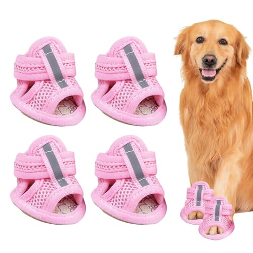 Miyanvuo Hundeschuhe - Schutzschuhe Für Hundepfoten | 4 Stück rutschfeste Reflektierende Hundeschutzstiefel Für Nachtwanderungen Outdoor Reisen Stadt Regen Gehweg Miyanvuo Hundeschuhe - Schutzschuhe Für Hundepfoten | 4 Stück rutschfeste Reflektierende Hundeschutzstiefel Für Nachtwanderungen Outdoor Reisen Stadt Regen Gehweg von Miyanvuo