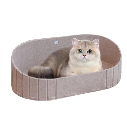 Miyanvuo Katzenbett - Fell Hundebett,Kuscheliges Kratzfester Schlafplatz Knabbersicher Nest Für Winter Miyanvuo Katzenbett - Fell Hundebett,Kuscheliges Kratzfester Schlafplatz Knabbersicher Nest Für Winter von Miyanvuo