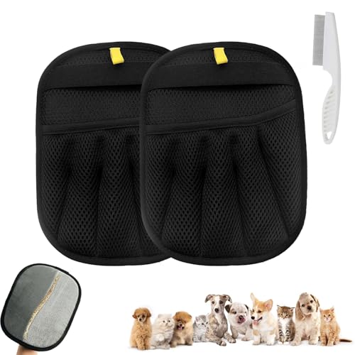 Mizijia 2 Stück Fellmagnet +Flohkamm, Fell Magnet Handschuh, Yomi Pet Handschuh, Tierhaarentfernungshandschuh, Pet Grooming Gloves, Geeignet Für Sofas, Bettwäsche, Kleidung, Grooming Gloves Mizijia 2 Stück Fellmagnet +Flohkamm, Fell Magnet Handschuh, Yomi Pet Handschuh, Tierhaarentfernungshandschuh, Pet Grooming Gloves, Geeignet Für Sofas, Bettwäsche, Kleidung, Grooming Gloves von Mizijia