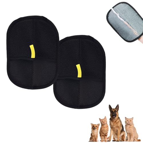 Mizijia Fellmagnet, Fell Magnet Handschuh, Fellmagnet, Katzen/Hunde Handschuhe, Pet Grooming Gloves, Statische Haarentfernungshandschuhe Für Haustier Glattes und Gesundes Fell (2) von Mizijia